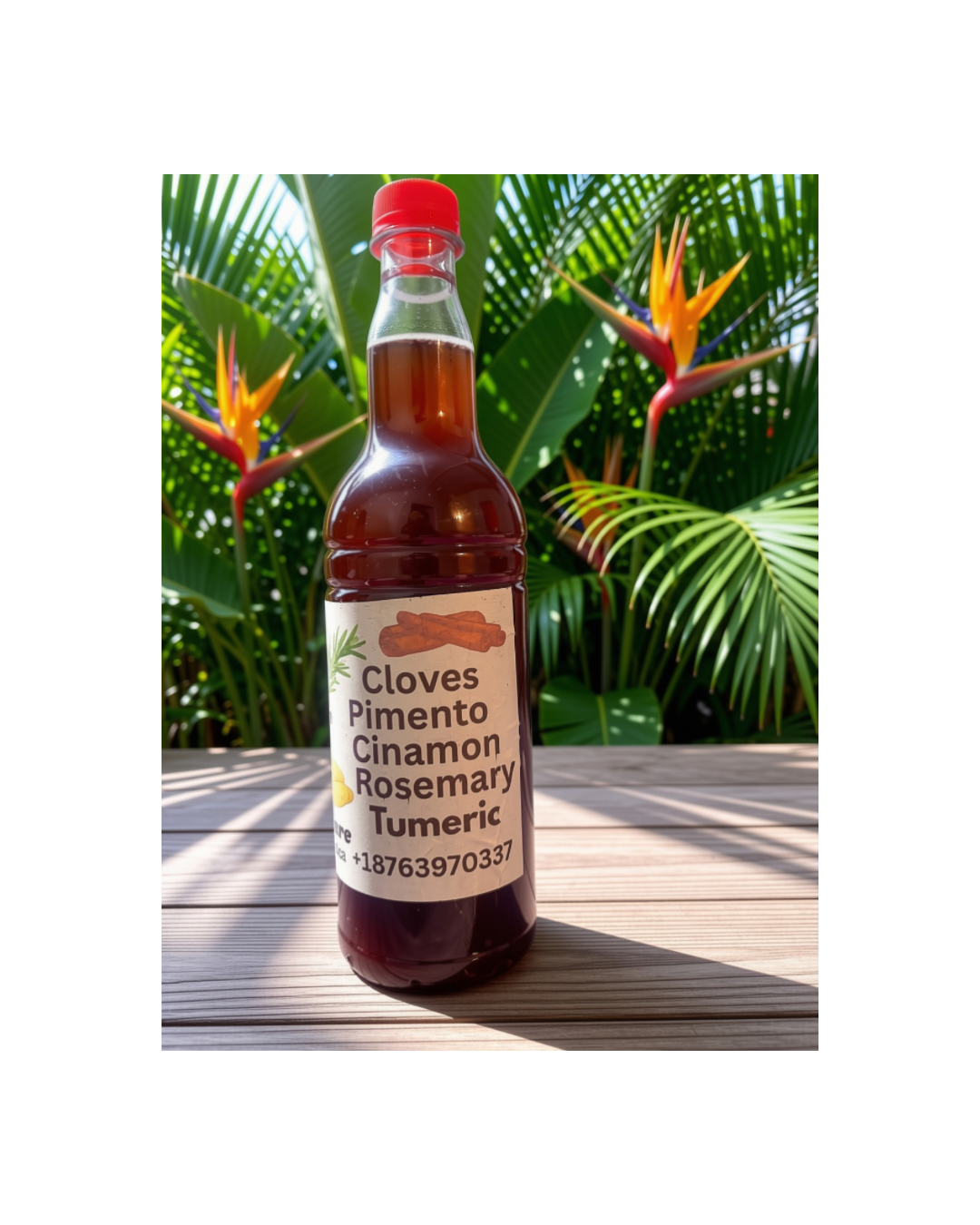 750 ml - Cloves, Pimento, Tumeric , & Rosemary- Relieve Sore Throat , Bad Breath, Poor Circulation