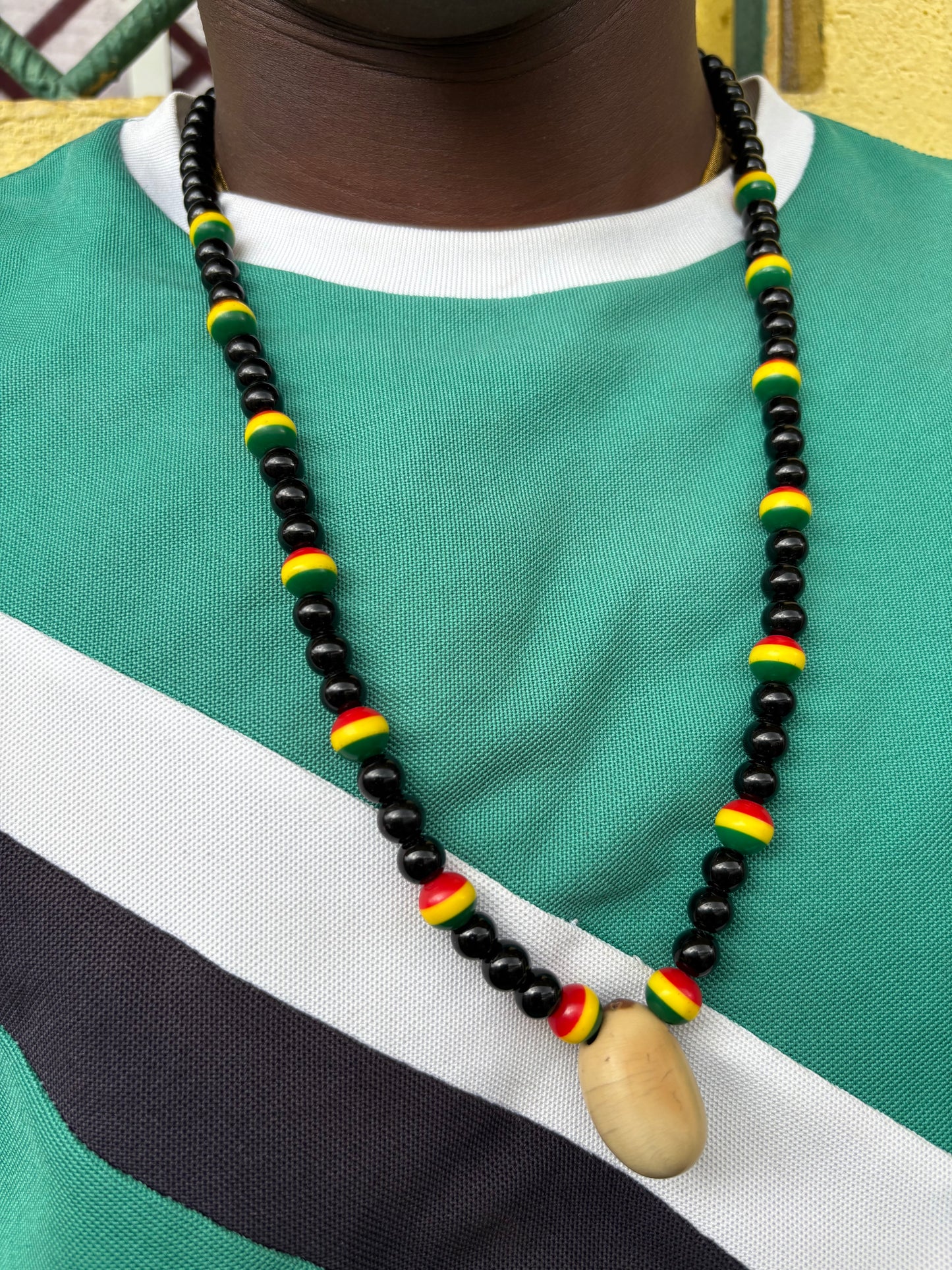 Ankh With Rasta Beads