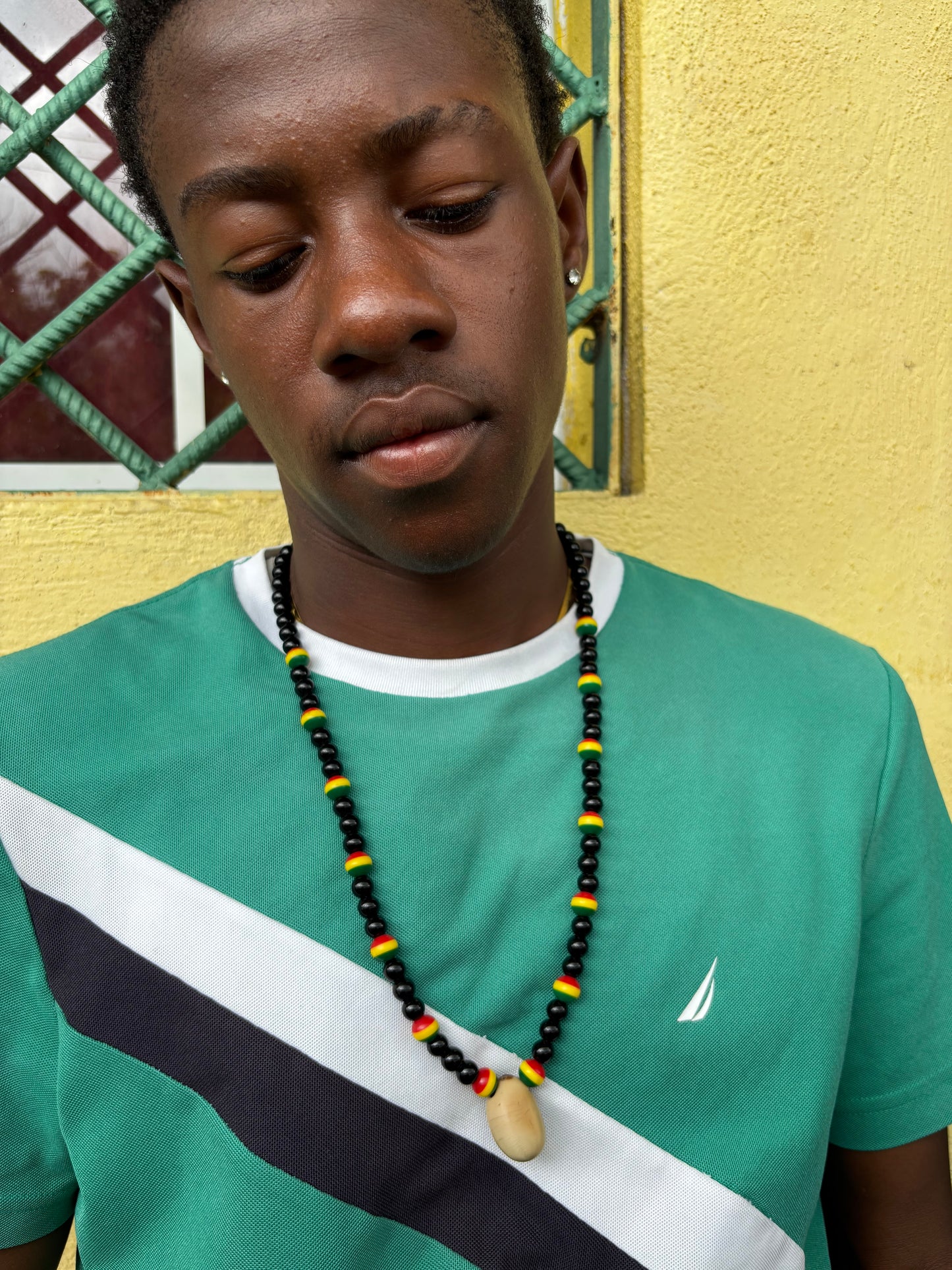 Ankh With Rasta Beads