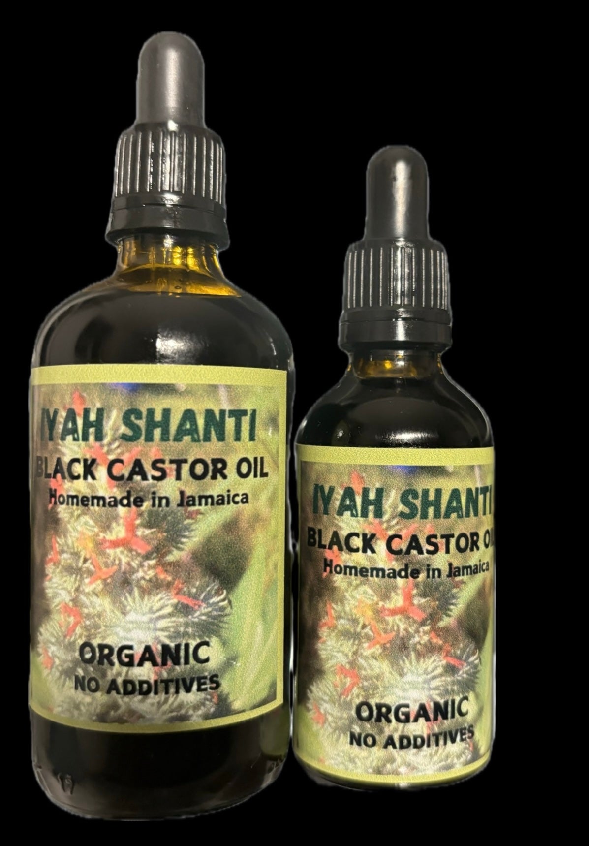 IYAHSHANTI 100% Pure Jamaican Black Castor Oil Dropper bottle