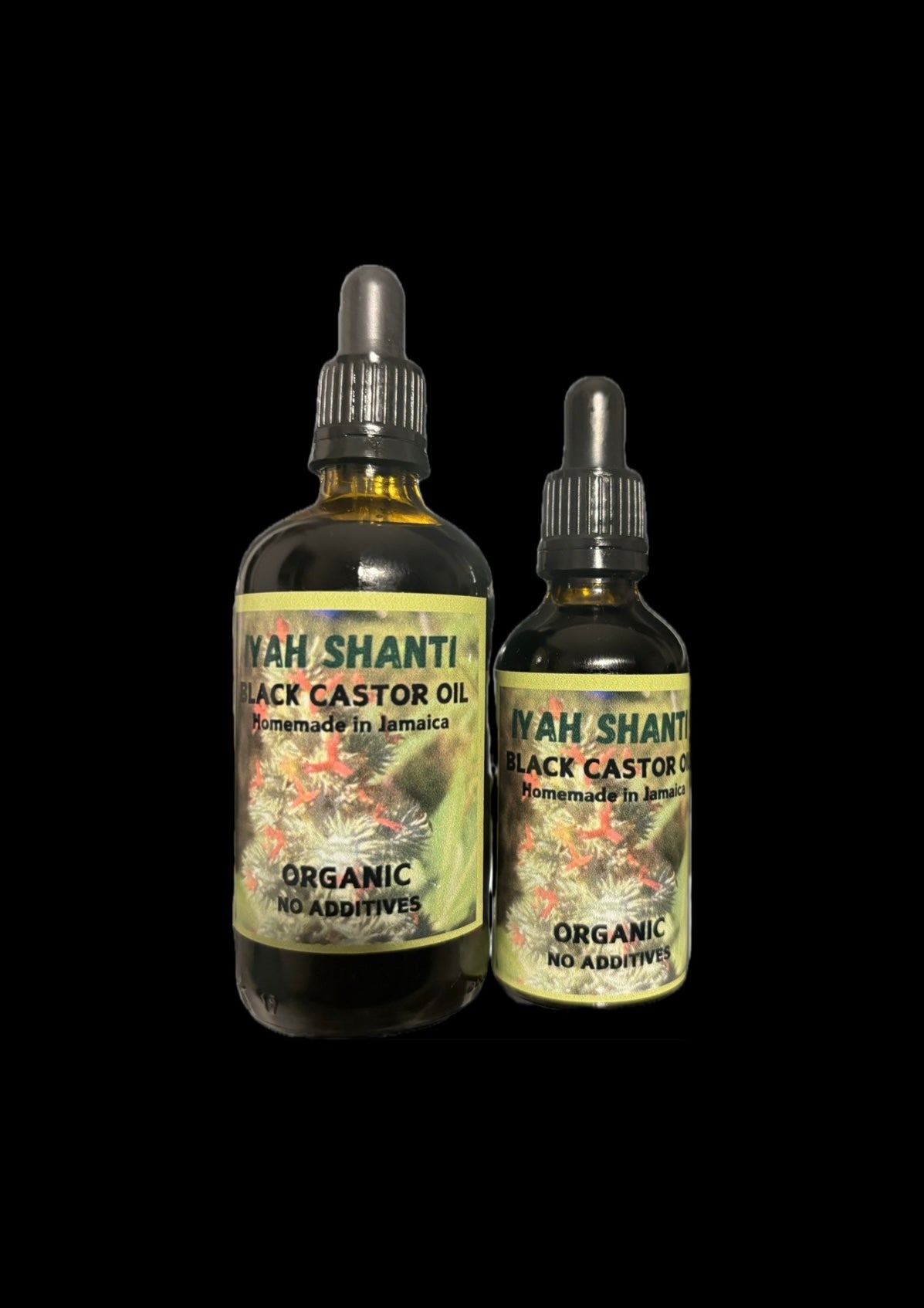 IYAHSHANTI 100% Pure Jamaican Black Castor Oil Dropper bottle