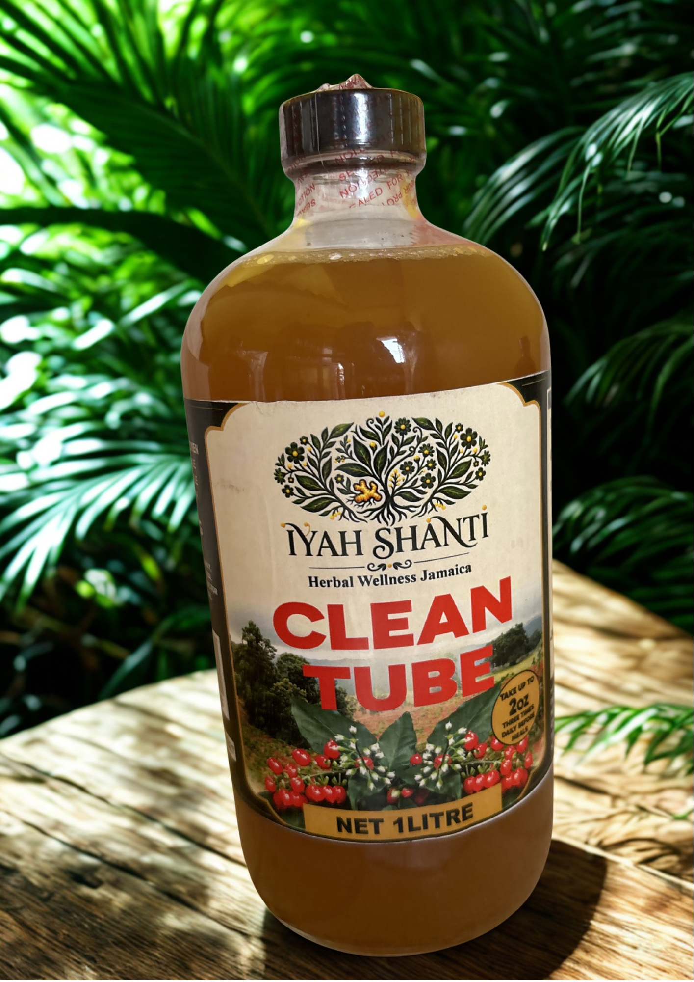 Glass Bottled Clean Tube Medicine 1 liter