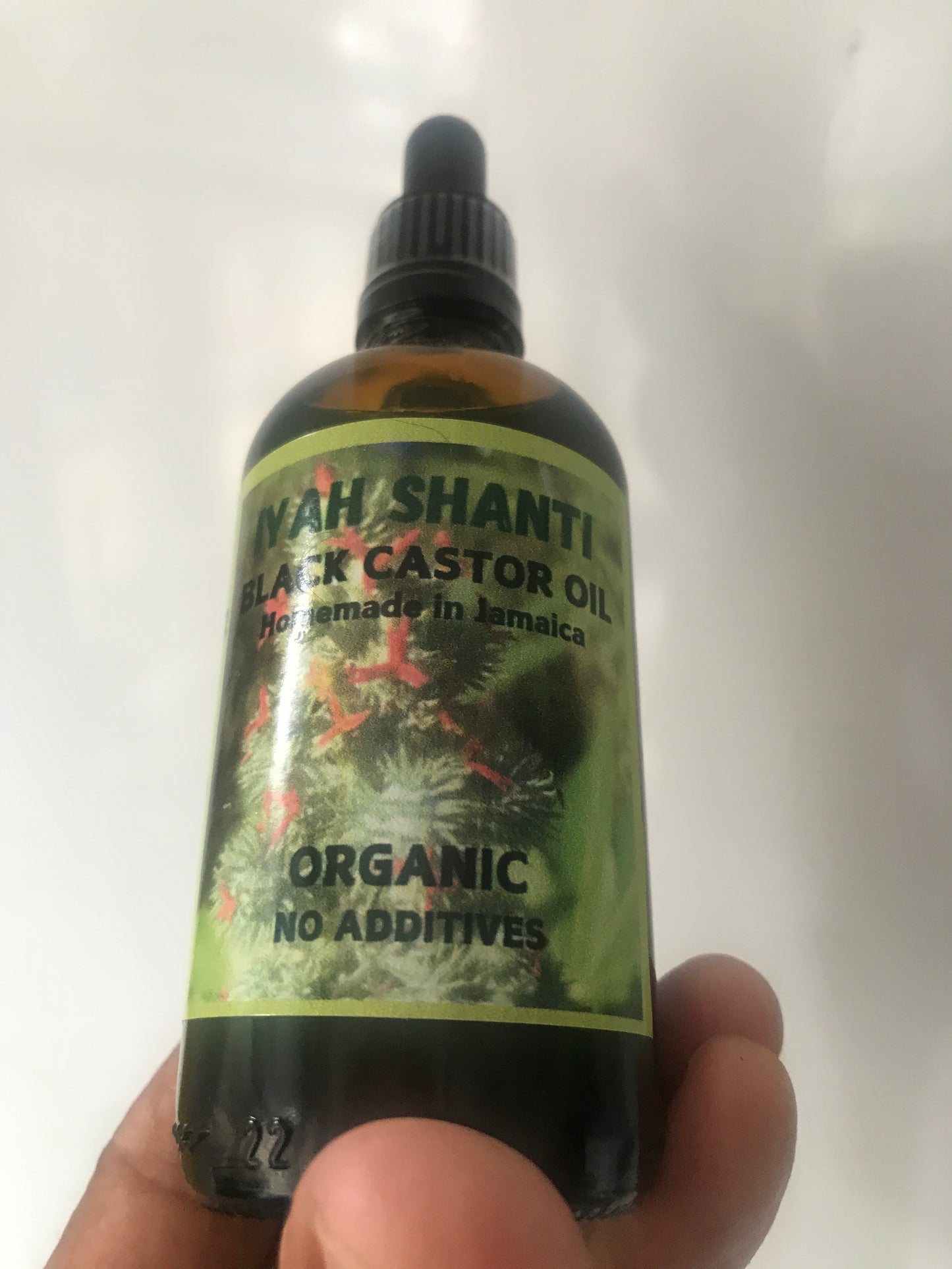 IYAHSHANTI 100% Pure Jamaican  Black Castor Oil Dropper bottle